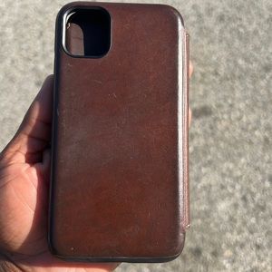 IPhone 11 brown leather case
